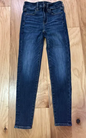 American Eagle Skinny Jeans, Navy Blue thumbnail 1