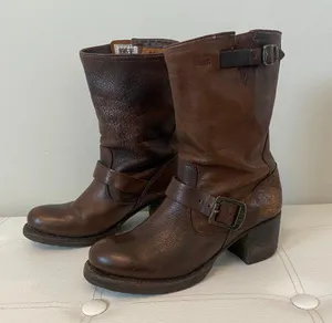Frye Brown Midi Height Ankle Boots Size 6.5 thumbnail 3