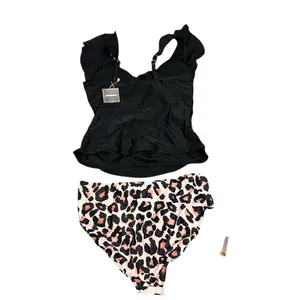 Black Ruffle Sleeve Bikini length 23" Size XL thumbnail 3