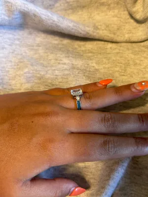 Antler rings- 925 Sterling Silver, Wrangler Denim, Rhodium Plating, Resin Protective Seal thumbnail 2