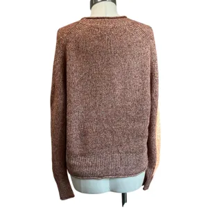 Ann‎ Taylor Loft Wool Blend Sweater Orange Brown Fall Pullover Size Medium thumbnail 2