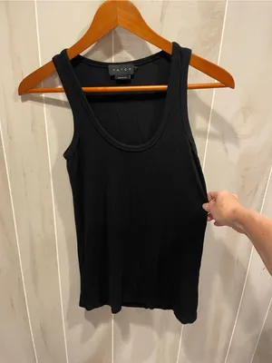 Cute soft ribbed black Hatch tank top maternity classic everyday thumbnail 6