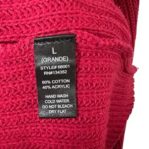 Ambiance Apparel Women’s Sweater Large Red Turtleneck Ribbed Knit‎ Long Sleeve thumbnail 7