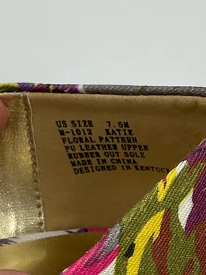 McCauley’s Floral Print Peep-Toe Wedge Women’s Size 7.5” thumbnail 10