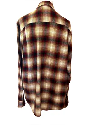 lumberjack chic Fall oversized buffalo plaid button down shirt 90s grunge M/L Size M thumbnail 3