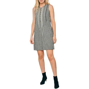Faherty Isha Sleeveless Gingham Plaid Black / White‎ Shift Dress Size XS $178 thumbnail 2