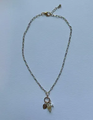 Handmade Gold Charm Necklace thumbnail 4