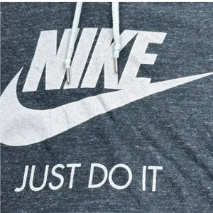 Vintage Nike Hoodie Womens M Gray Y2K Just Do It Athleisure Sporty Streetwear thumbnail 5