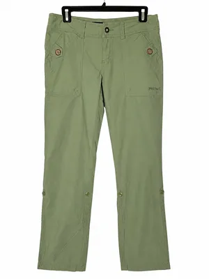 Marmot Womens Roll Tab Hiking Pants Size 6 Green Convertible Outdoor Trail thumbnail 2