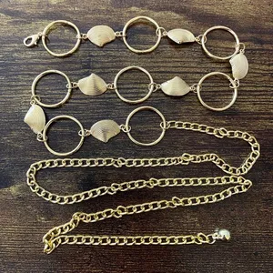 Gold Y2K Seashell Open Ring Waist Chain Belt, Fits 17-40 Inches, X7GA1303 thumbnail 6