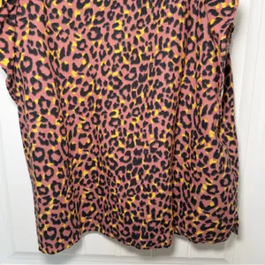 LOFT‎ Large Leopard Print Cutout Back Ruffe Top Y2K Glam Indie Sleaze thumbnail 8