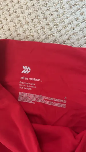 All In Motion red target leggings thumbnail 2