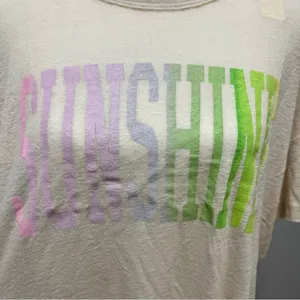 NWT Aerie Linen Blend sunshine Tee Tshirt sz Medium Relaxed Fit womens thumbnail 5