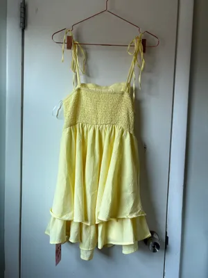 SheIn Raccolta Carta Yellow Sundress Mini thumbnail 2
