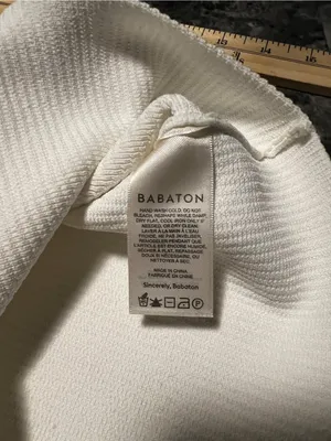 Aritzia Babaton Sculpt‎ Knit Mockneck Tank White Ribbed Size L thumbnail 6