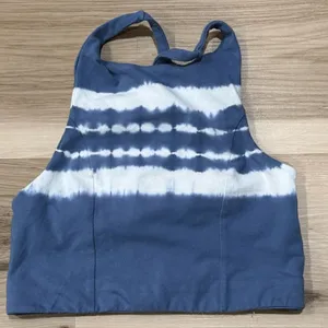 Aerie Tie Dye Halter Tank Top Blue White Women’s Small thumbnail 1