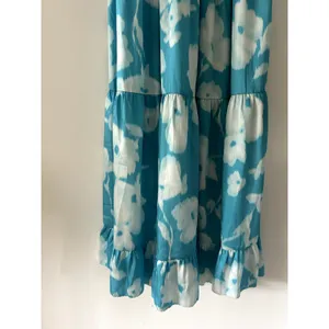 Tuckernuck Watercolor Floral Libby Turquoise Tiered Maxi Dress Size S thumbnail 4