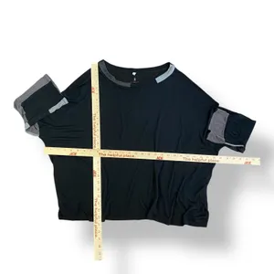 Johnny Was Patchwork Long Sleeve Blouse Womens‎ Size S Black Gray Boho thumbnail 3