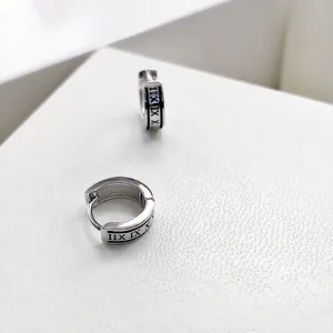 Small Silver Hoop Earrings for Men Women Streetwear Unisex Style thumbnail 3