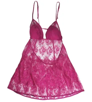 2000s Y2k Victoria’s Secret Very Sexy Pink Floral Lace Sheer Lingerie Slip Small thumbnail 1