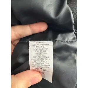 Women’s Open Edit Size 1X Black Faux Leather Biker Jacket thumbnail 5