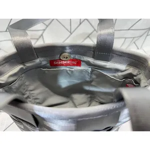 Harvey's Seatbelt Woven Tote Purse Durable Top Handle Gray Womens READ‎ thumbnail 6