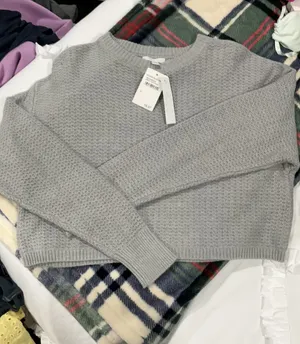 Abound heather grey sweater cropped thumbnail 1