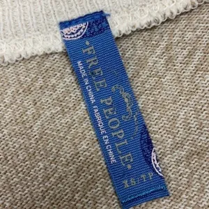 Free People Cream Fair Isle Fit & Flare Short Sleeve Knit Top Size XS thumbnail 12