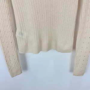 NEW J.Crew Featherweight Cashmere Turtleneck Sweater Rhinestones Buttercream S thumbnail 11