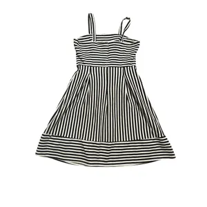 Brixon Ivy Striped Dress Womens Medium Black White Excellent Pockets Pleated thumbnail 3
