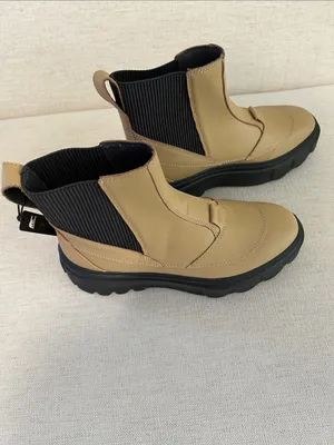 Sorel Caribou x Chelsea Waterproof Boots, Tan/Black, Size 8.5, NWT no box thumbnail 3