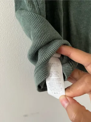 Aerie Olive Green Ribbed Tank Top Medium Minimalist Capsule Basic Loungewear thumbnail 5