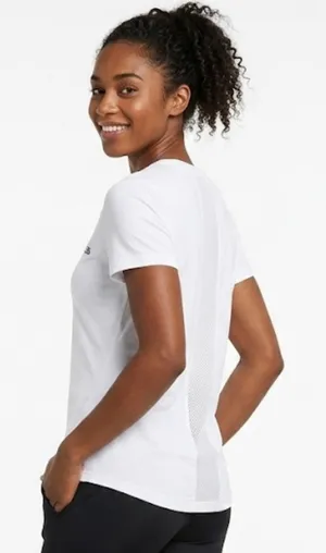 NWT Adidas Women’s Mesh-Back Performance Tee – White thumbnail 1