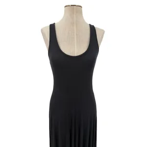 Marine Layer Lexi Rib Fit and Flare Midi Dress Black Sleeveless Size Small thumbnail 4
