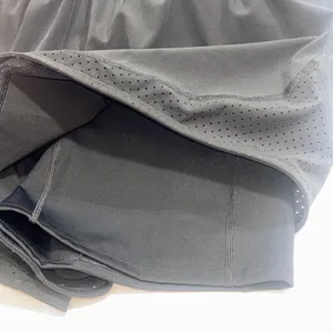 Spanx Black Athletic Running Gym Flowy‎ Short w/ Slimming Bike Shorts Size Large thumbnail 8