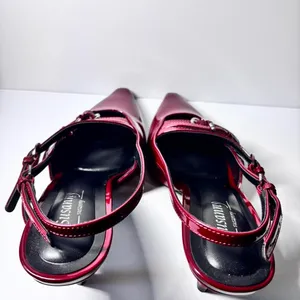 Cherry Red Kitten Heels Size 6.5 thumbnail 4