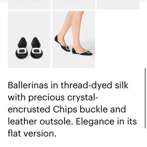 Roger Vivier Chip Strass Ballet Flat Black Black Size 5.5 thumbnail 13