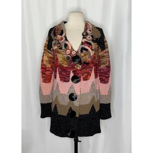 Anthropologie SLEEPING ON SNOW Loops & Angles Cardigan Sweater Wool Small thumbnail 2