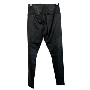 HOLLISTER faux leather fleece lined Pant leggings black Small thumbnail 3