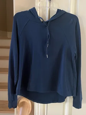 Comfy French Terry Navy Blue Pullover Size M thumbnail 1
