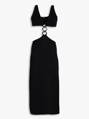 Cult Gaia Mert Knit Cutout Midi‎ Dress Black Medium EUC thumbnail 11