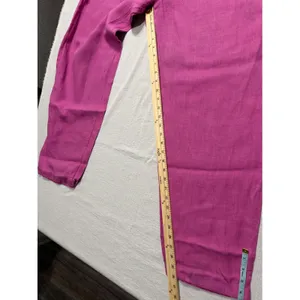 Sunbelt Women's XL Magenta Pink 100% Linen 2 Piece Shirt and Pants Set USA Made thumbnail 8