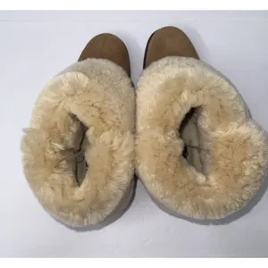 UGG BODIE Boots Suede Chestnut Women Size 9 Fold Over Warm Cozy Waterproof Girls thumbnail 11