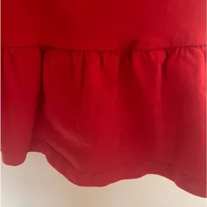 ASOS Red Cotton Ruffle V-Neck Mini Dress Short Sleeve US 4 Coquette thumbnail 8