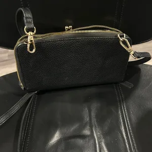 Nanette Lepore Black Textured Wallet with Gold Trim crossbody. NWOT thumbnail 8