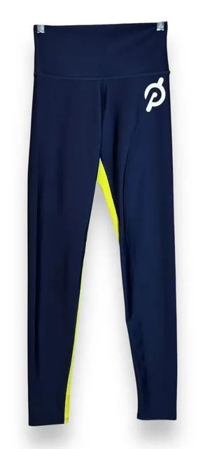 Peloton Blue And Yellow Workout Leggings Size M‎ Compression High Waist thumbnail 1