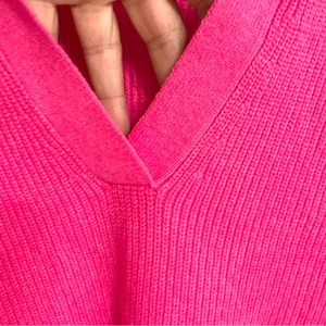 On 34th Womens Sweater Barbie Pink Collared Pullover V Neck Plus Size 2X thumbnail 8