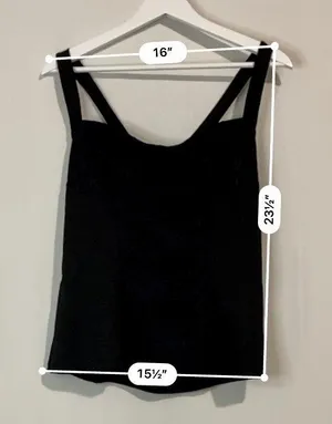 DNA Couture Women’s Crisscross Back Mock Corset Lace Tank Top Black NWOT thumbnail 9