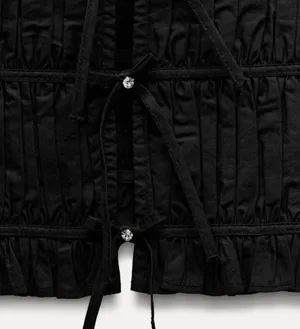 ZARA Poplin Top with Bow and Jewels thumbnail 4