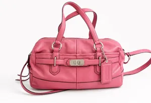 Coach Chelsea Reese Convertible Satchel 17803 Pink Leather Shoulder Bag Purse thumbnail 1
